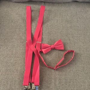 Bow Tie and Suspenders, Worn Once. Great Condition Smoke Free Home